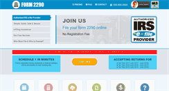 Desktop Screenshot of form2290.com