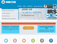 Tablet Screenshot of form2290.com